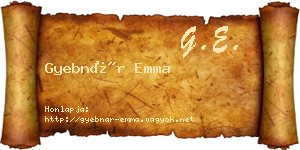 Gyebnár Emma névjegykártya